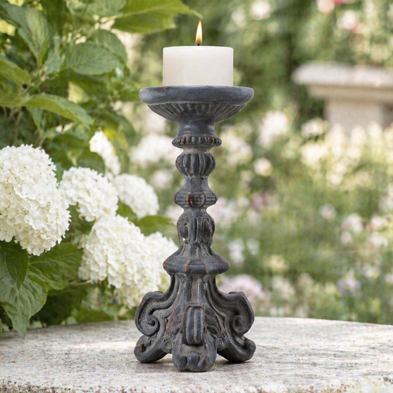 Porte-bougie antique 17 po, statue de jardin MGO