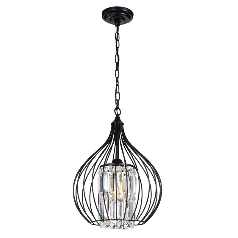Eller 1-Single Teardrop Pendant, Light
