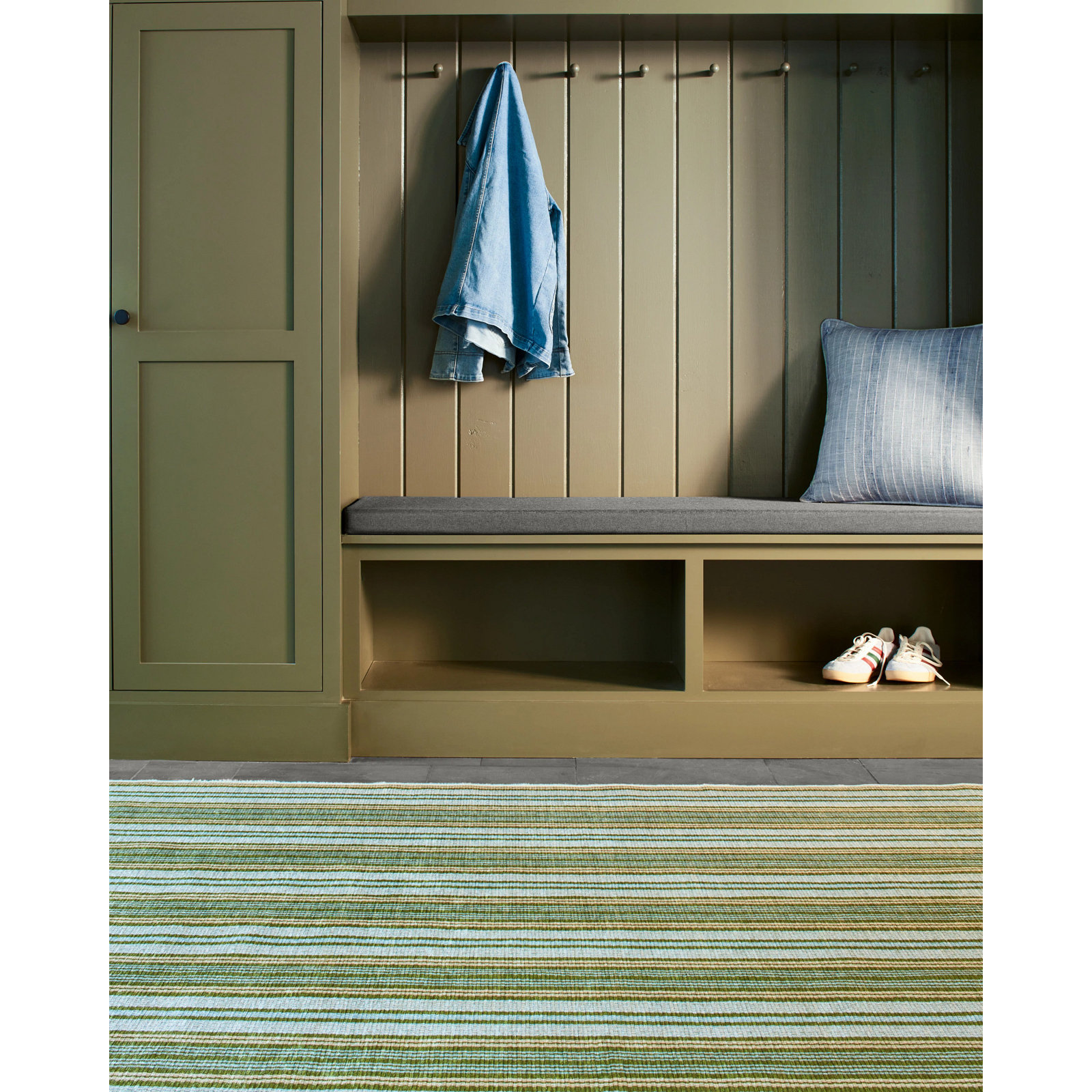 Caravan Stripe Multi Machine Washable Rug, Rectangle 8'6" x 11'6"