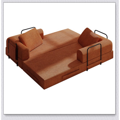 Canapé-lit convertible de 78 pouces, causeuse futon avec lit escamotable et lit escamotable Futon, aucun assemblage requis