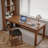 Light-walnut Rectangular Solid Wood desk-1253497323