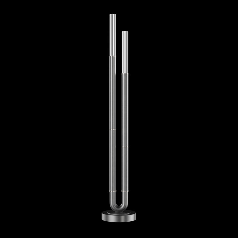 Antonia 71.5"H Floor Lamp, Silver Leaf/Nickel