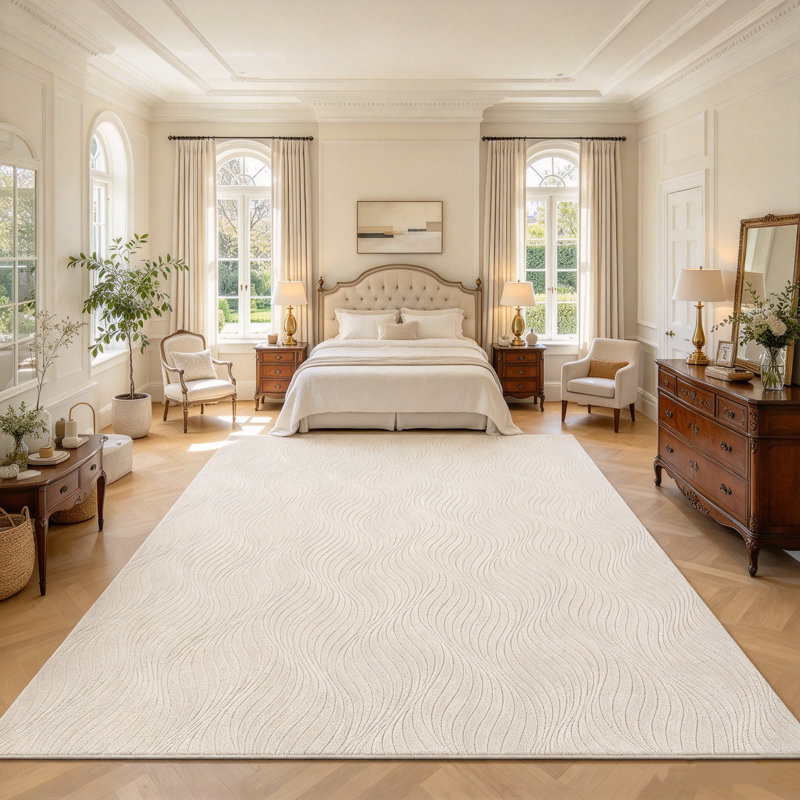  Tapis doux et lavable Wavy Line, Rectangle 9 pi x 12 pi