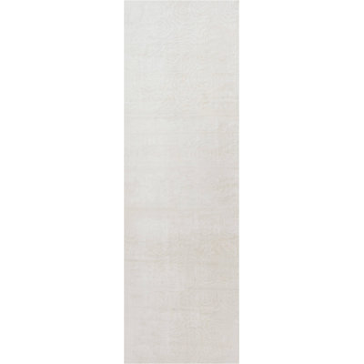 Modern One-of-a-Kind Runner 4'7" X 14'1" New Age Runner Wool Area Rug in White