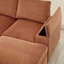 Canapé modulaire à assise profonde avec repose-pieds, canapé-lit en velours côtelé-1174424241