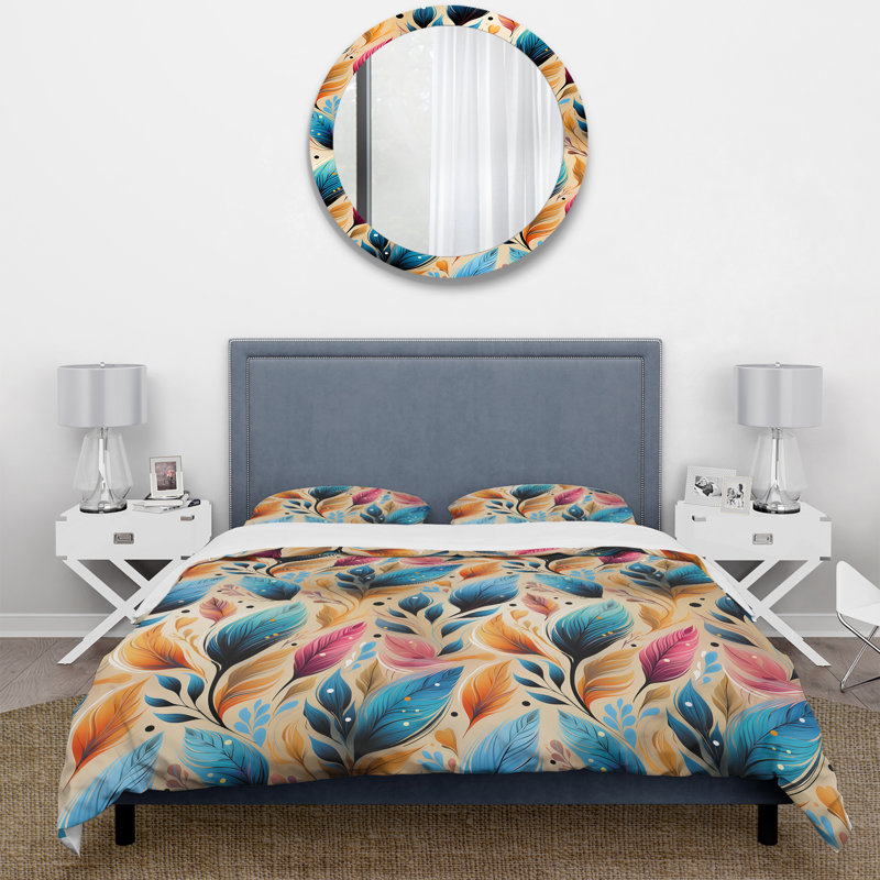 Artistic Gypsy Boho Pattern III Duvet Cover, King Duvet Cover + 2 King Shams