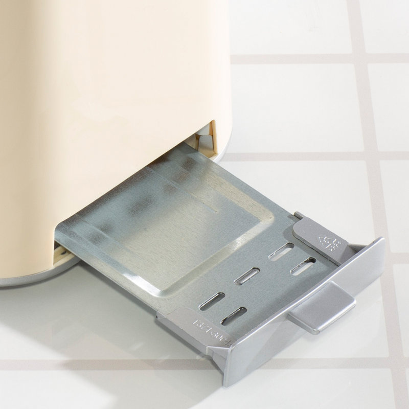 2-Slice Toaster with Chrome Band, Cream