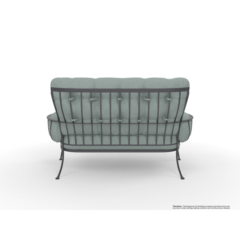 Monterra Outdoor 2 - Seat Loveseat, Cast Lagoon, Graphite