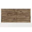 Structure de lit double pleine grandeur au fini pin vieilli, look moderne pour la chambre à coucher, tête de lit et rails inclus, sommier tapissier requis avec esthétique des lignes, rails-30177577