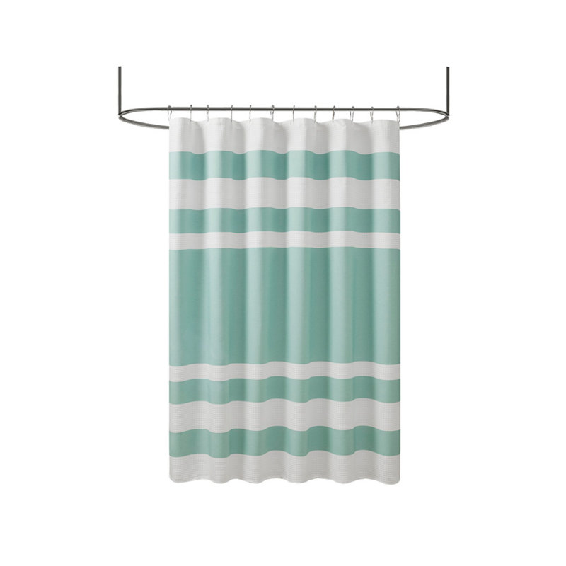 Rideau de douche Waffle Weave, H 72 po x l 72 po, Sarcelle