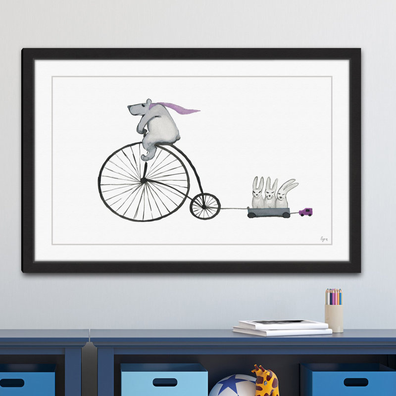 «Family Travels», reproduction encadrée, H 30 po x l 45 po x P 1,5 po
