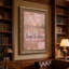 Phare et citation inspirante sur bois rose, art mural sur toile-133479849