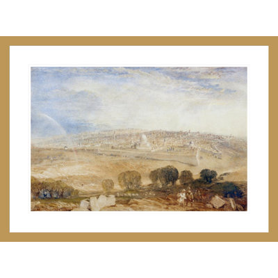 «Jérusalem depuis le mont des Oliviers» par Joseph Mallord William Turner, impression giclée encadrée