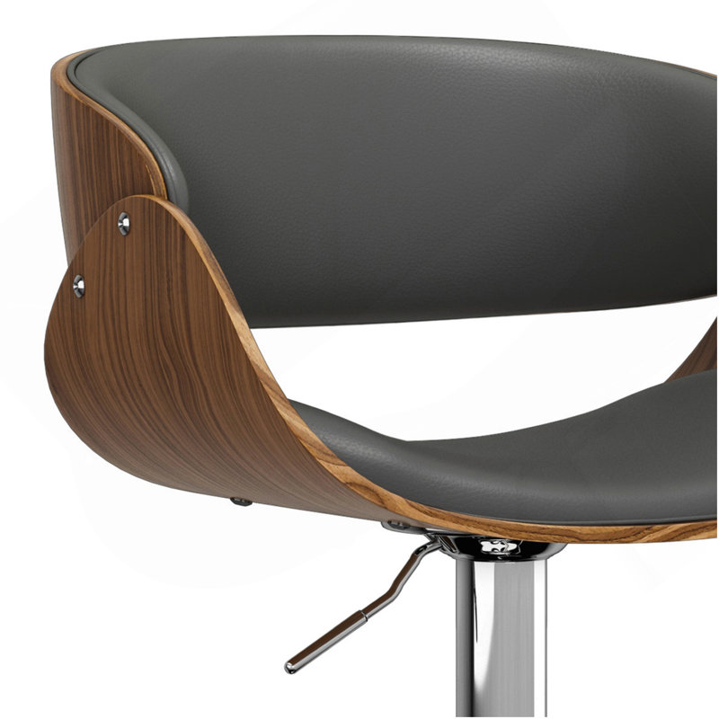 Amery - Tabouret de bar pivotant réglable - Gris anthracite