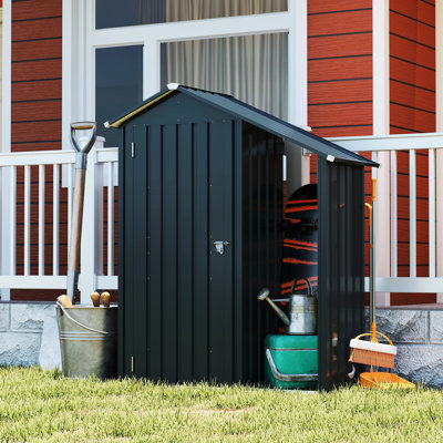 Unité de rangement 2-en-1 en acier galvanisé, imperméable et, idéal pour une utilisation à l'intérieur à l'intérieur du jardin, assemblage transparent, système de verrouillage, couleur brune, capacité de charge de la tablette, armoire en fer de 70 lb, divers environnements,