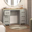 Limestone Dressing Table with 6 Drawers-115789060