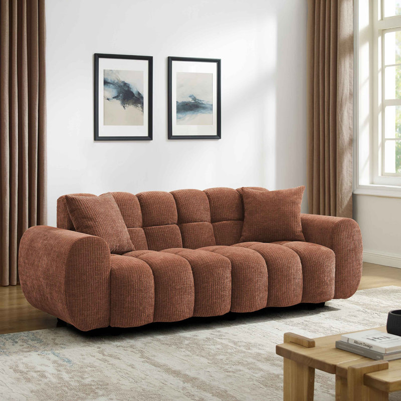 Canapé combiné modulaire de style moderne sans souci de style moderne d'Oller Minimore Type3, Rouille