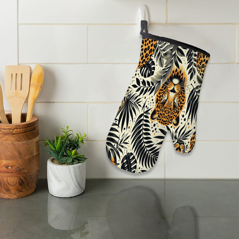 Leopard Spot Craze Oven Mitt Cotton Twill