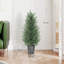 HOMCOM Artificial Cypress Trees Set of 2 UV Resistant Green-960276791