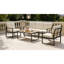 Spacious Patio Sofas, Steel 5 Seat Modern Conversation Set For Garden