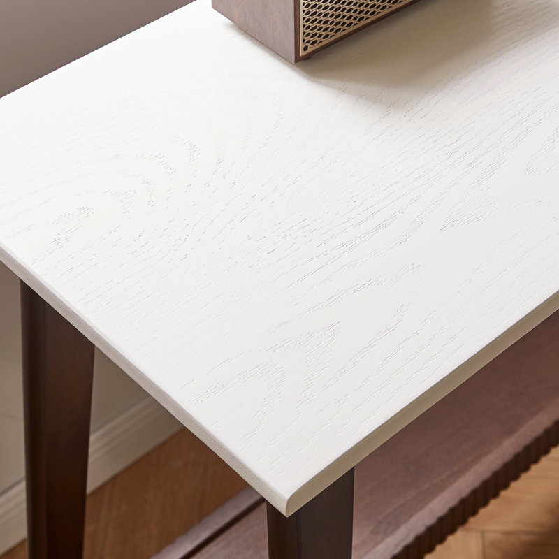 Bureau d'étude Foldcraft multifonctionnel en bois massif pour étudiants, Beige Table top