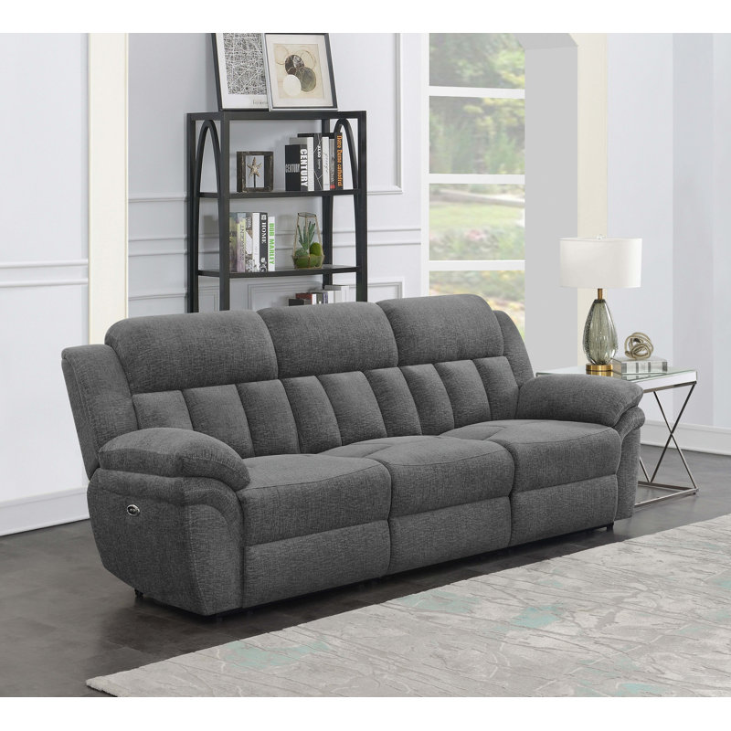 Saar Upholstered Power Sofa Charcoal
