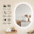 Maleia Frameless Backlit LED Oval Wall-Mounted Bathroom Vanity Mirror with Anti-Fog and Dimmable-1323717640