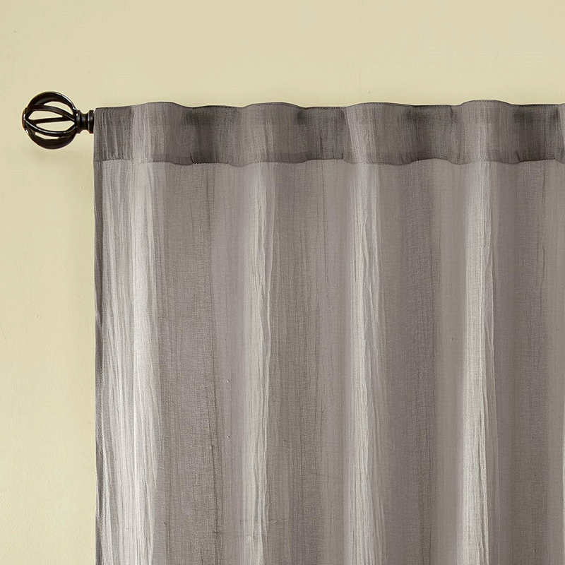 Paire de panneaux de rideau uni (2 pièces), Gris, L 42,06 po x L 84,04 po