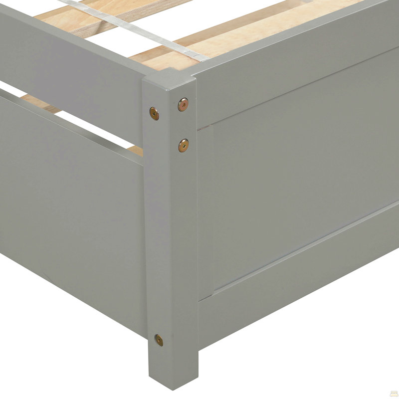 Base de lit simple avec lit gigogne en bois