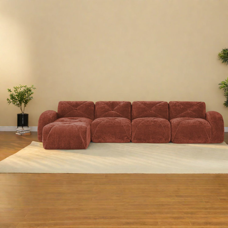 Canapés modernes en velours, conception ergonomique, confort de salon, sans assemblage