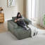 Fauteuil en velours côtelé sans assemblage