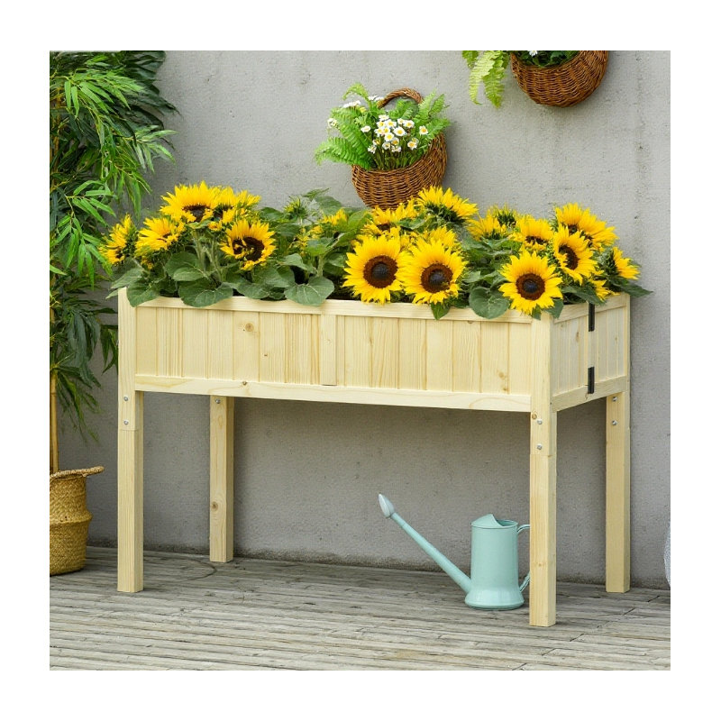 Jardinière surélevée avec jardin