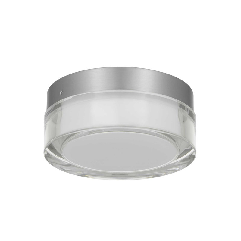 Plafonnier encastré rond chromé 6 pouces à DEL, 6 couleurs, H 4 po x l 6 po x P 6 po