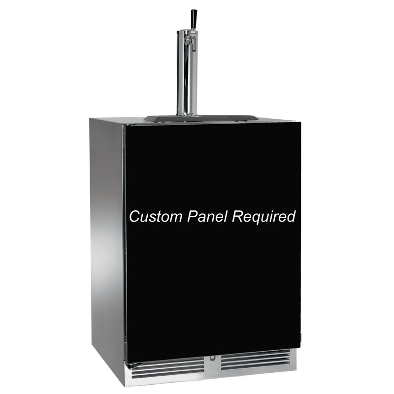 Perlick C-Series 5.2 Cubic Feet Stainless Steel Outdoor Single Tap Freestanding Kegerator with Adjustable Temperature