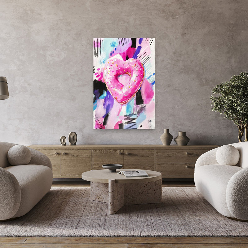 Glazed Feelings Abstract Whimsical Contemporary Wall Art Print, 48" H x 32" W