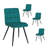 Furst 17.75'' H Tufted Velvet Upholstered Metal Side Chair-2033711536