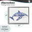 Cadre flottant Floral Toile Whale-326365445-326365465