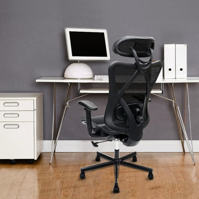 Ergonomic Office Chair With Innovative Mesh Design Applied - Adjustable Lumbar, Armrest, Quiet Wheel For Work And Home Parts &