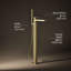 Parallel Floor-Mount Bath Filler Trim With Handshower-1202352114