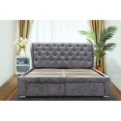 Upholstered UK Double - DE 135 X 190 Cm Storage Bed