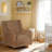 Lural Swivel Brown Rocker Chair