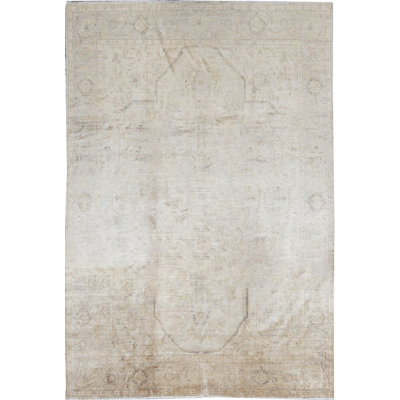 Tapis bleu clair et brun noué à la main de haute qualité