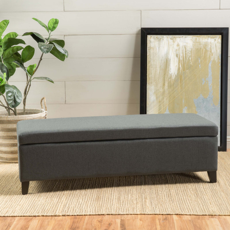 Banc de rangement rabattable, Gris foncé