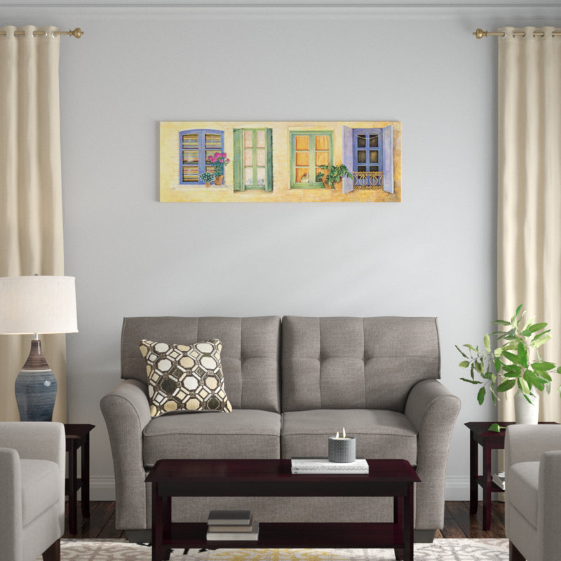 «Mediterranean Windows», reproduction sur toile, H 12 po x l 36 po x P 1,5 po, Toile tendue
