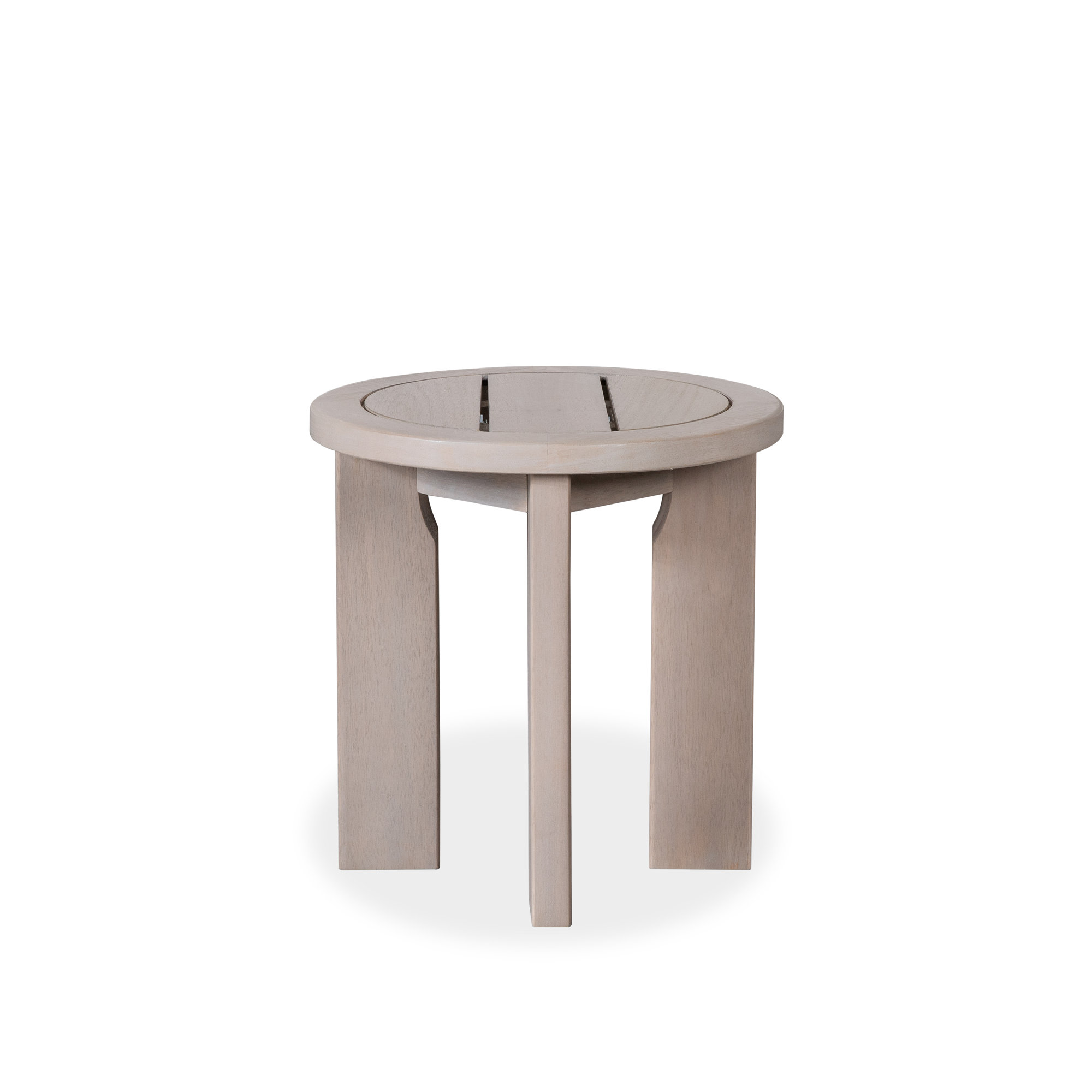 Dewey Eucalyptus Patio Side Table, Gray