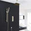 Ensemble de douche thermostatique à pluie et fixation au plafond