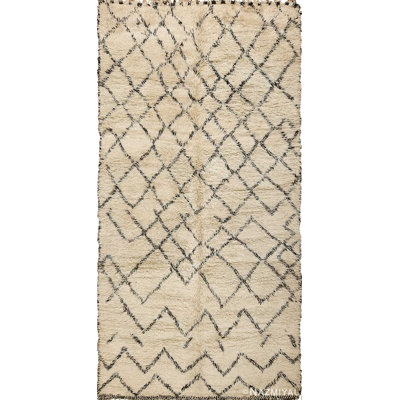 Tapis marocain à poils longs Beni Ourain