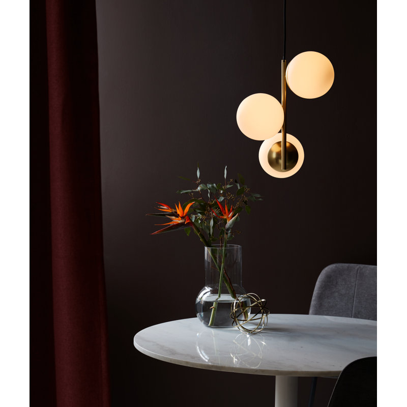 Lilly 3 - Light Sputnik Chandelier, Brass