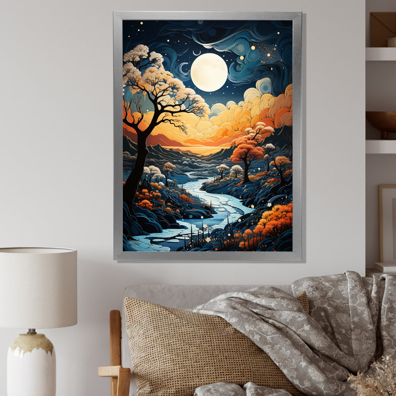 Paysage d'hiver de rêve, Cadre photo argenté, H 20 po x l 12 po x P 1 po