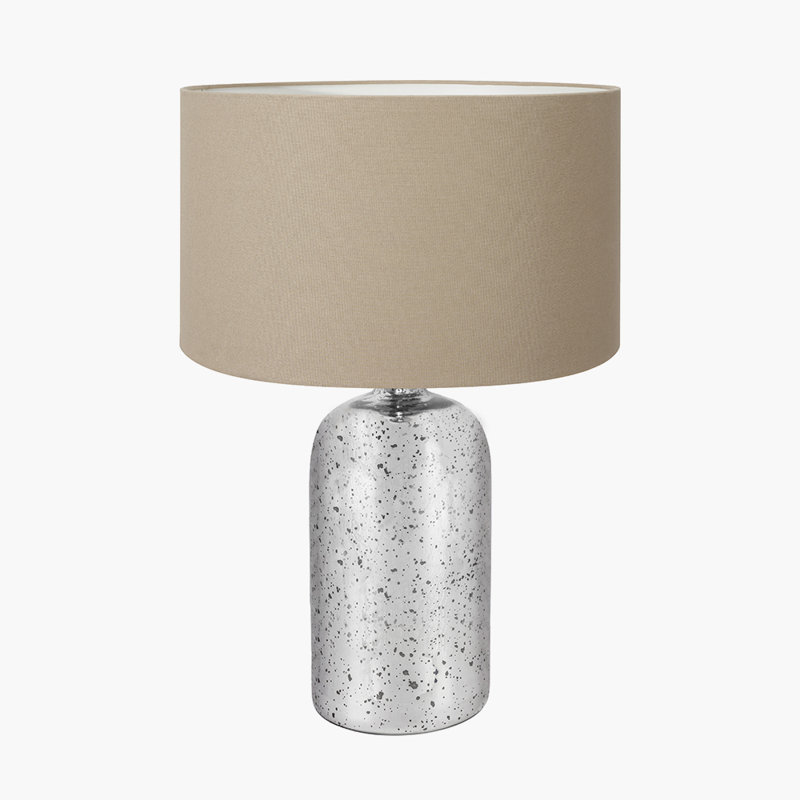 Belem Glass Table Lamp, 25.59" H x 15.75" W x 15.75" D, Cotton, Brown